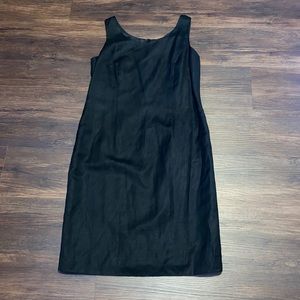 Jessica Howard black sleeveless linen midi dress 12